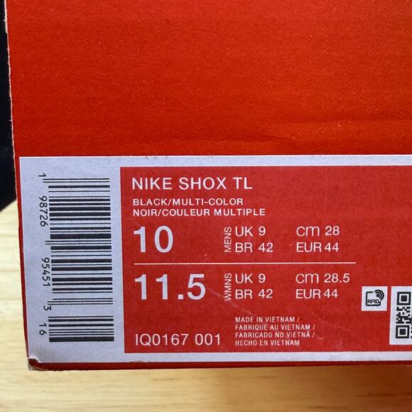 Size 10 - Nike Shox TL Black/Metallic Silver/Lemon Twist IQ0167-001 main image 9